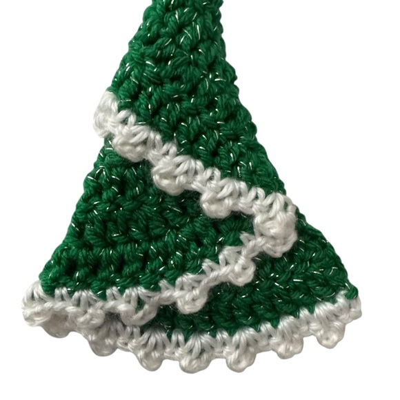 Hand Crafted Green and White Holiday Ornament - Picture 2 of 12